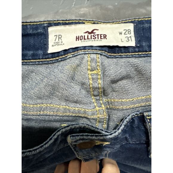 Hollister Junior Size 7 Blue Jeans Girls - Picture 2 of 5